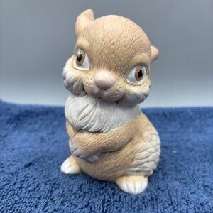 Vintage 1980's Hand Painted Ceramic Bunny Rabbit Figurine